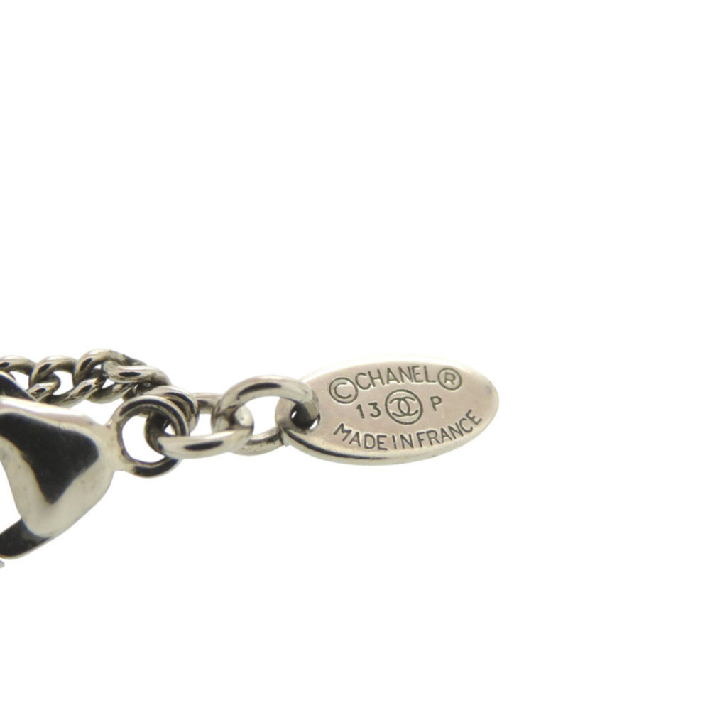 CHANEL Silver Pearl Logo Necklace - Picture 6 of 6